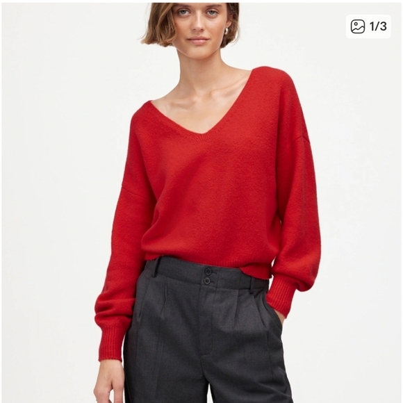 Madewell Wedge V Neck Sweater - Picture 1 of 8